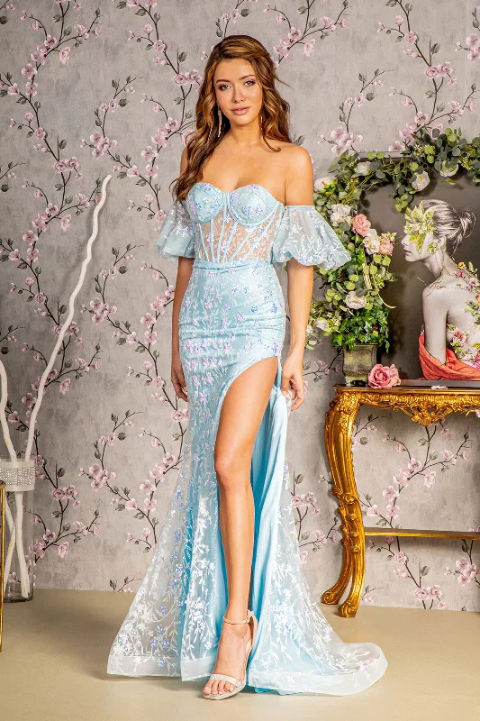 Detachable Sleeves Mermaid Long Prom Dress