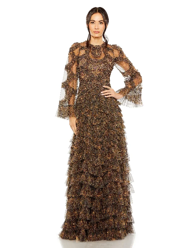 Extra Savings Mac Duggal 8044 Formal Long Sleeve Evening Gown