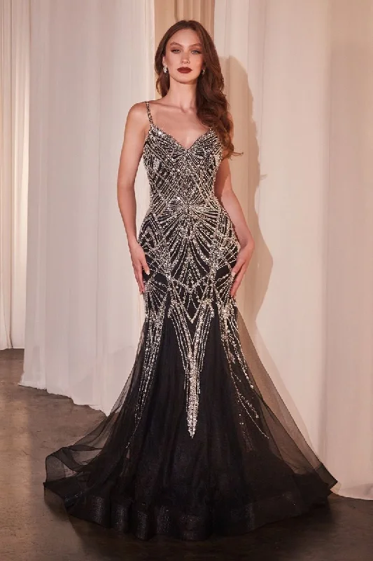 Bargain Bin Cinderella Divine CD9317 Long Formal Mermaid Prom Dress