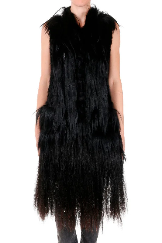 Maison Margiela Real Fur Sleeveless Coat