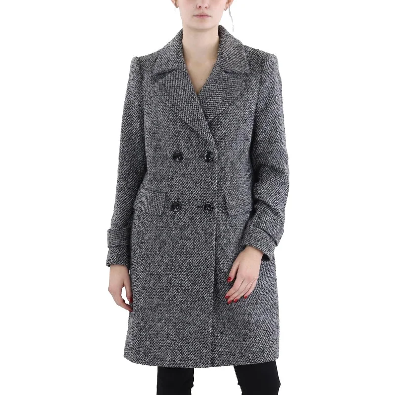 Incredible Offers Womens Wool Blend Midi Pea Coat