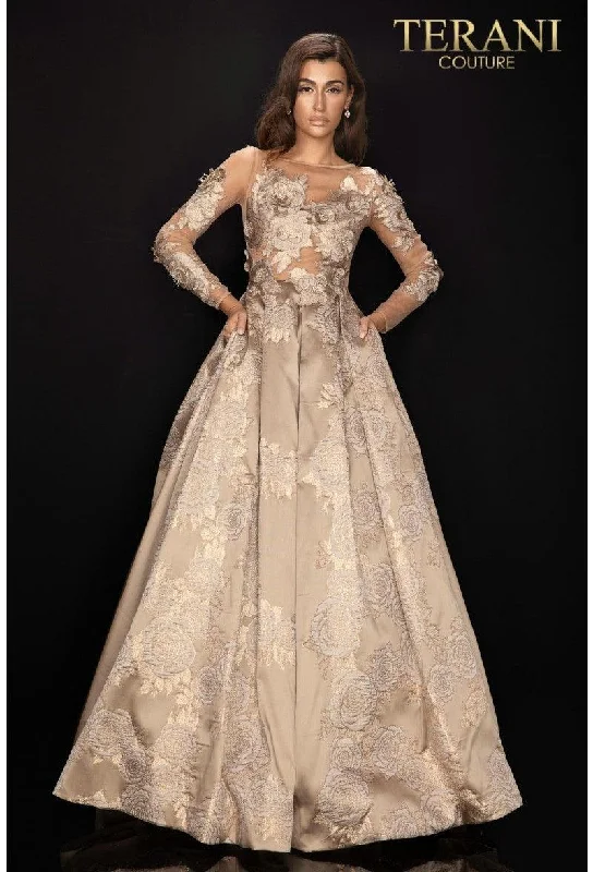 Price Buster Terani Couture 2011M2149 Long Sleeve Formal Dress