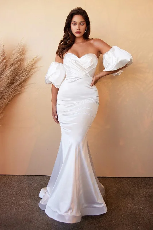 Markdowns Cinderella Divine CD984W Strapless Off White Long Wedding Dress