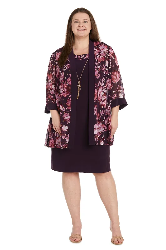 Special Promotion R&M Richards 9646W Short Printed Floral Jacket Mother of the Bride Dress Special Promotion R&M Richards 9646W Short Printed Floral Jacket Mother of the Bride Dress