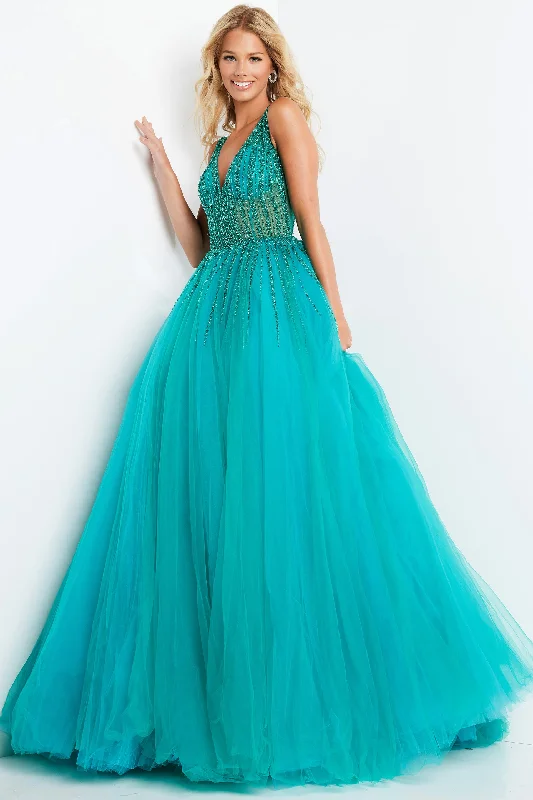Price Reduction Jovani 08638 Sleeveless Tulle Long Prom Ballgown
