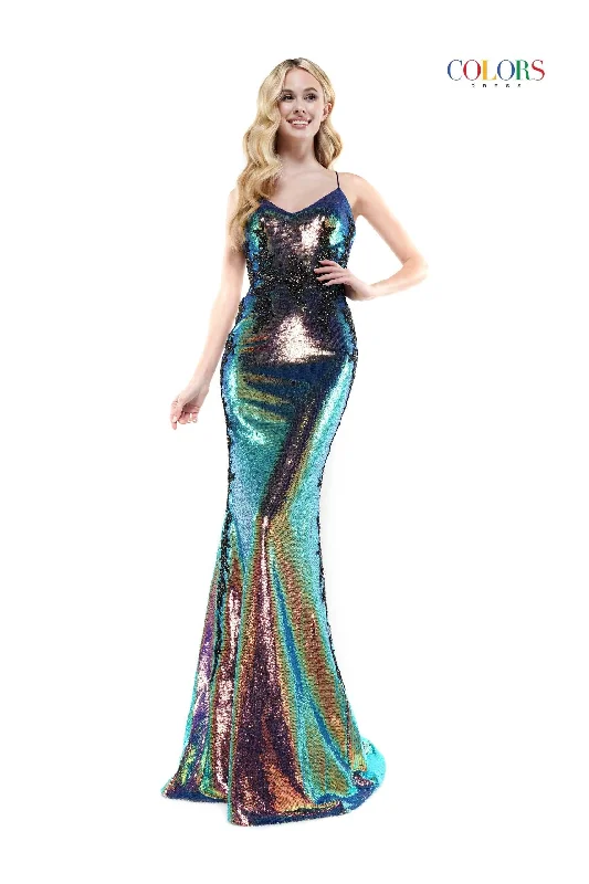 Super Savings Colors 2519 Colors Long Spaghetti Strap Sexy Prom Dress