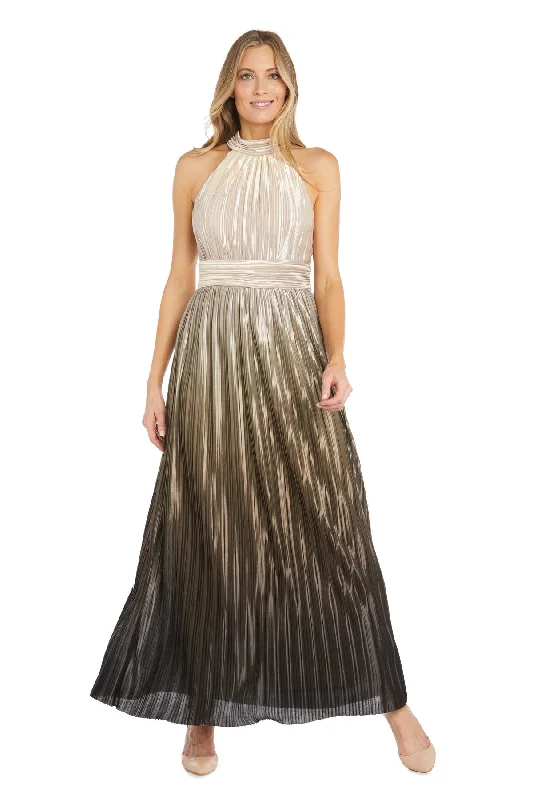 R&M Richards 6606P Long Pleated Formal Ombre Petite Dress