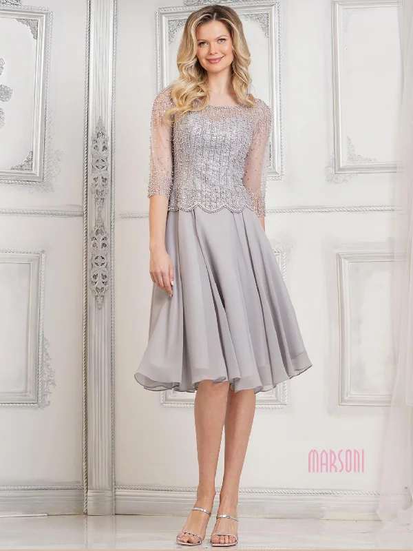 Act Now Marsoni M312S Short Beaded A Line Cocktail Dress