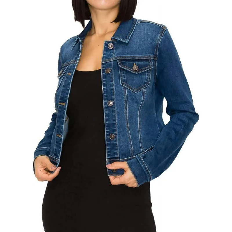 Buy More, Save More Stone Washed Basic Jacket With Two Pockets In Denim
