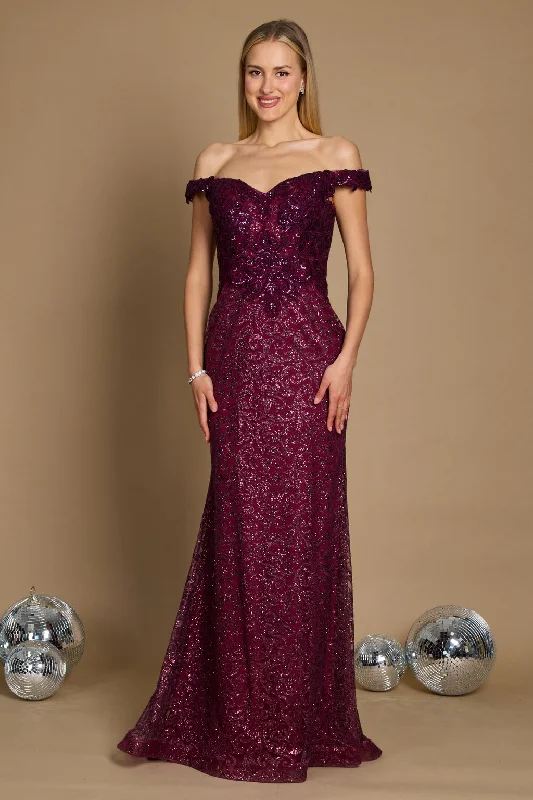 Price Smash Formal Mermaid Fitted Evening Dress Eggplant