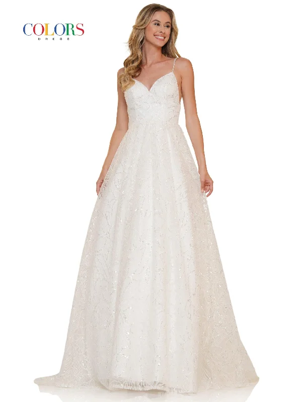 Limited Time Colors 2687 Colors Long Spaghetti Strap Prom Ball Gown