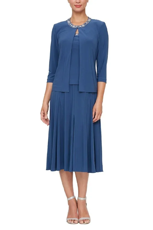 Unbeatable Prices Alex Evenings 435372 Tea Length Jacket Formal Dress