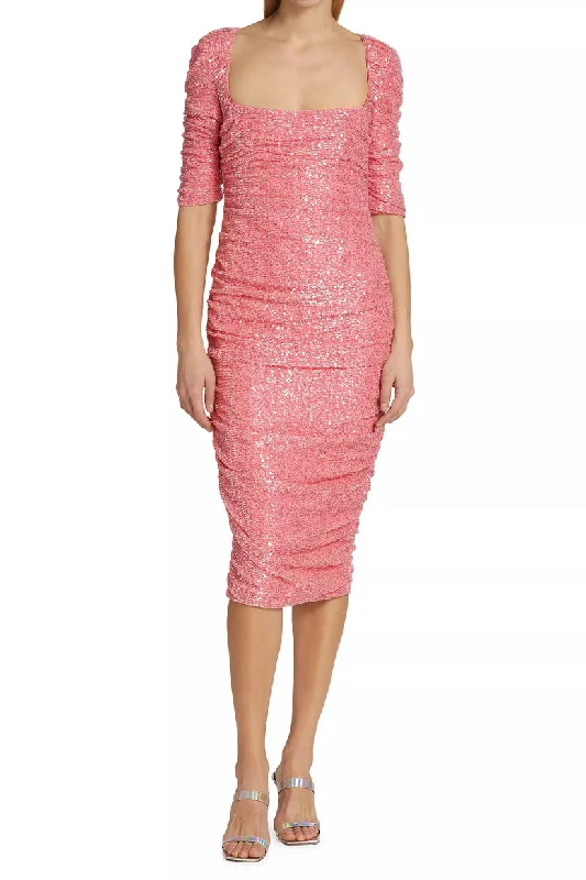 Savings Galore Badgley Mischka SC3006 Fitted Short Cocktail Sequin Dress