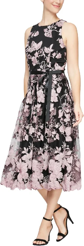 Daily Deals Alex Evenings 52171186 Sleeveless Midi Cocktail Dress