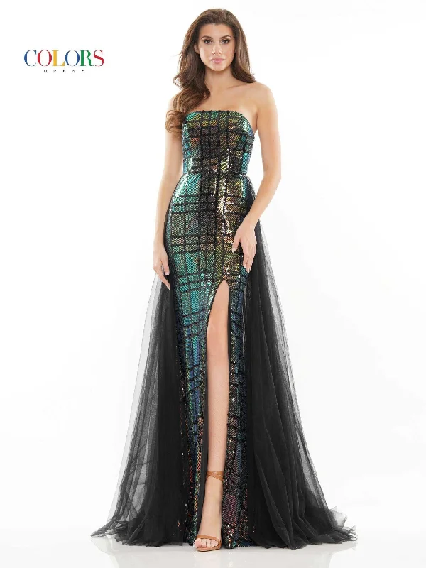 Clearance Sale Colors G1077 Colors Prom Long Strapless Formal Dress