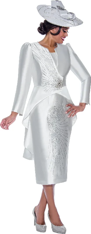 Flash Deals Divine Apparel G10212W Plus Size Tea Length Long Sleeve Formal Dress