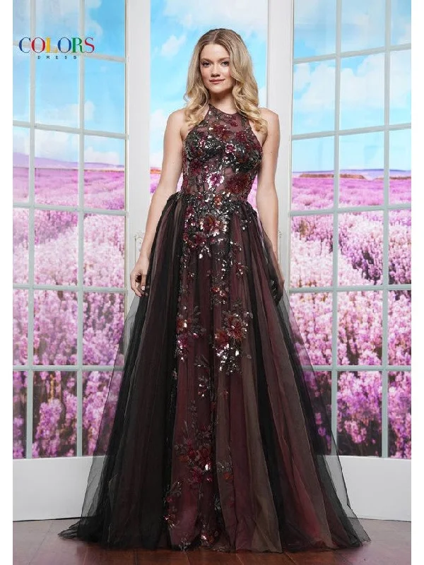 YEAR-End Sale Colors 3578 Long A Line Sequin Formal Prom Dress