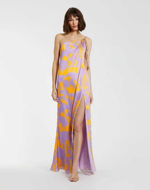 Unmissable Offer Mac Duggal 68771 Long Printed Formal Prom Dress