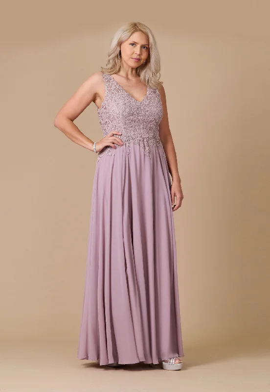 Long Formal Dress Plus Size Evening Gown Mauve