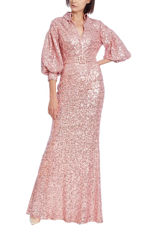 Today’s Special Badgley Mischka EG3867 Long Formal Blouson Sequin Dress