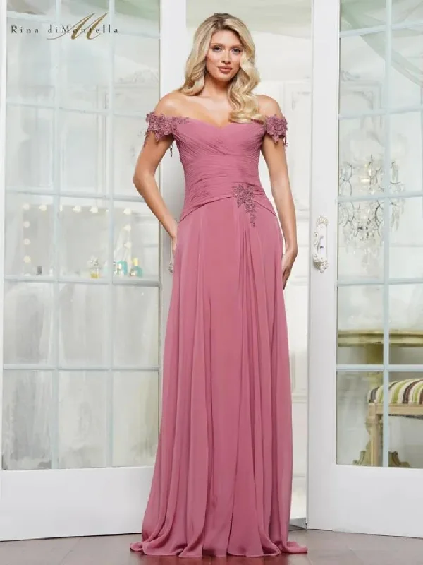 Rina di Montella RD3255 Long A Line Evening Formal Dress