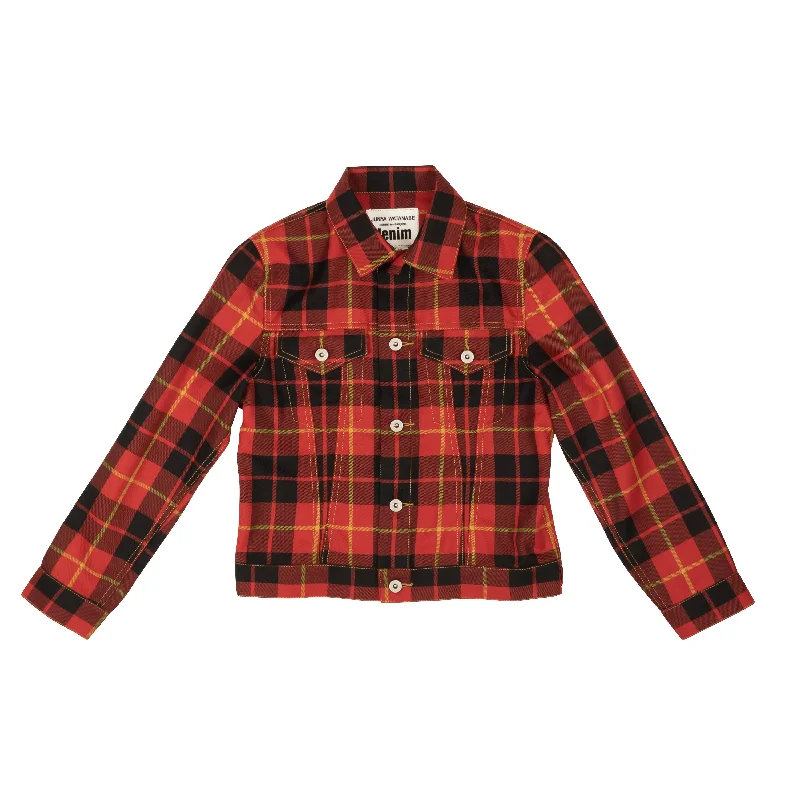 Crazy Deals Red Tartan Denim Overshirt