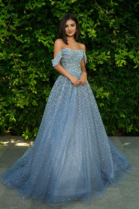 Big Discounts Portia and Scarlett PS24073 Formal Beaded Long Prom Ball Gown