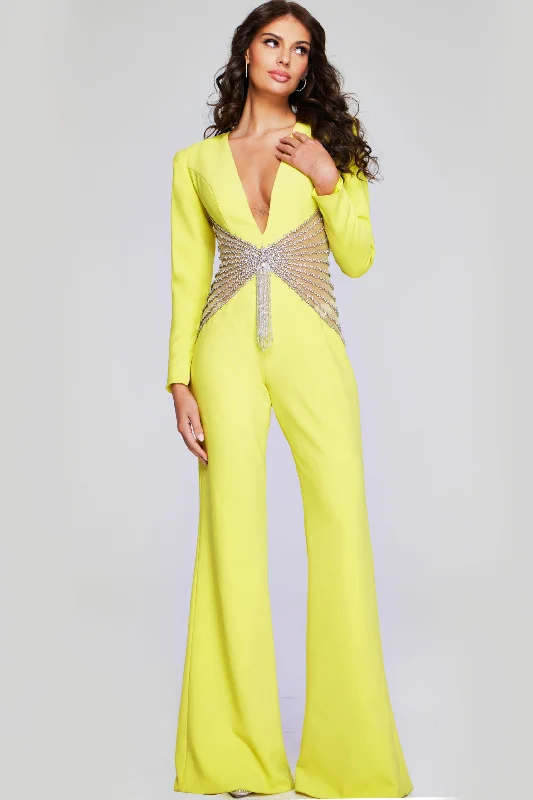 Limited Availability Jovani 26318 Long Sleeve Formal Prom Jumpsuit