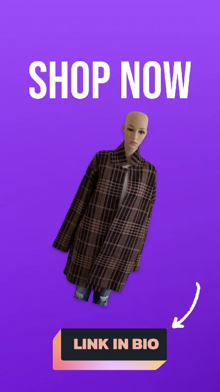 Get It Before It’s Gone Notch Collar Plaid Cardigan Sweater Coat