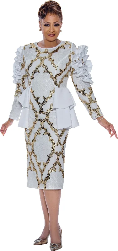 Stock Clearance Divine Apparel DCC5351W Mother of the Bride Plus Size Sequin Midi Dress