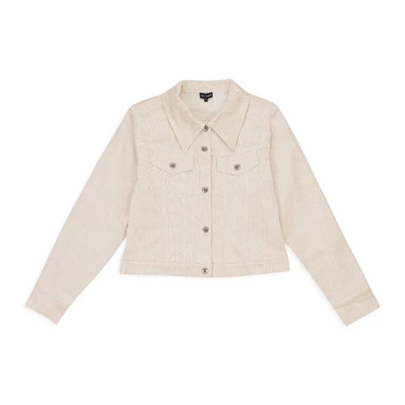 CALLIPYGIAN STRETCH OFF WHITE CORDUROY JACKET