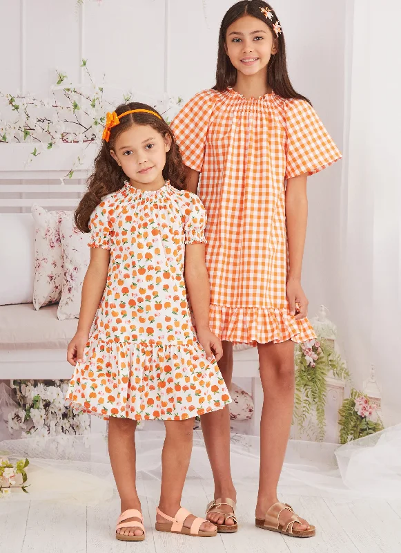 Super Bargain McCalls 8283 Girls' Dresses sewing pattern