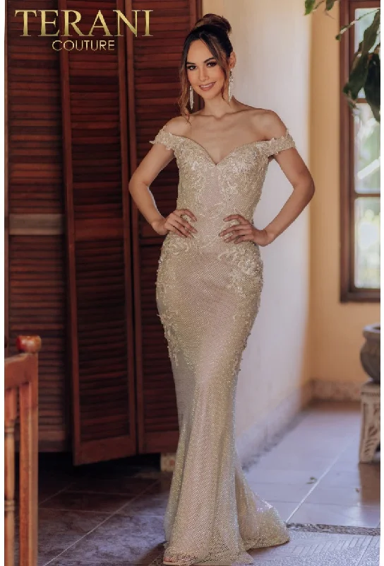 Stock Clearance Terani Couture 232GL1471 Long Formal Prom Mermaid Dress