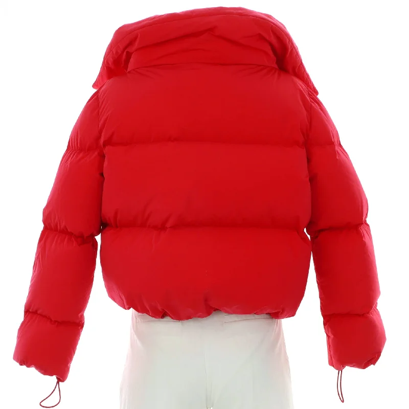 Buy Now Women's Pointed Collar Puffer Jacket Quilted Polyamide with Down