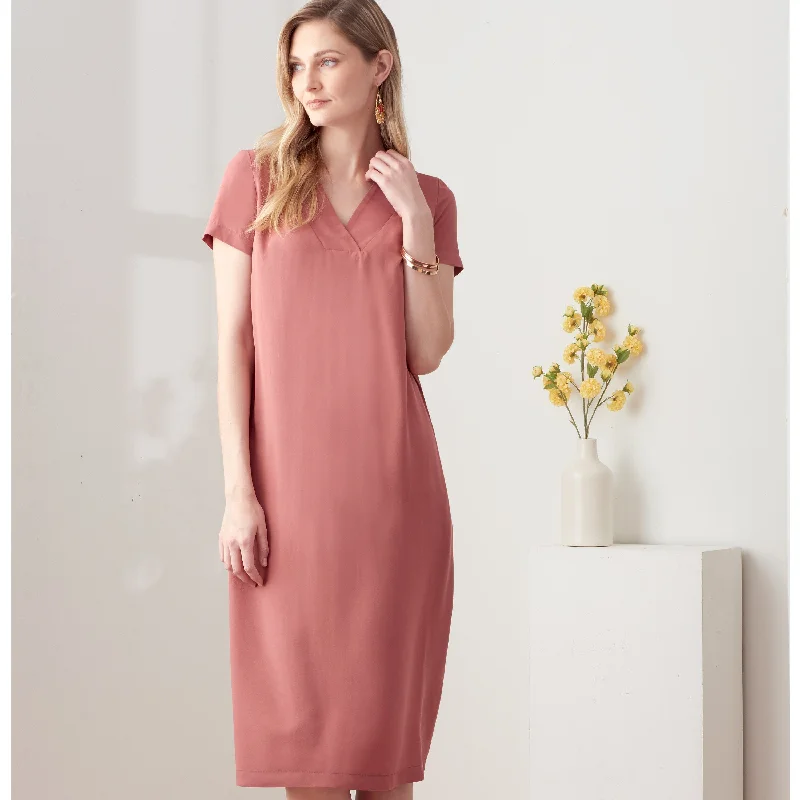 Act Fast Simplicity Sewing Pattern 9262 V-neckline Shift Dresses