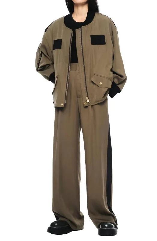 Price Drop Oversize Bomber Jacket In Canteen