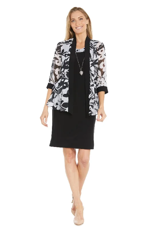 Limited Edition R&M Richards 1984 Short Formal Mother of the Bride Printed Jacket Dress Limited Edition R&M Richards 1984 Short Formal Mother of the Bride Printed Jacket Dress