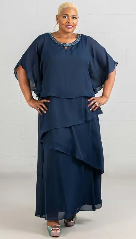 While Supplies Last Le Bos Long Plus Size Formal Chiffon Dress Sale 27804