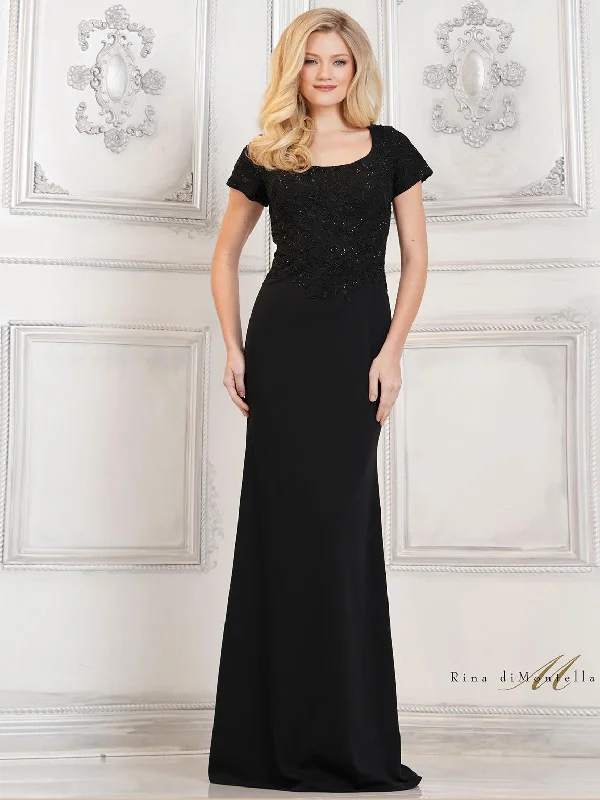 Steals and Deals Rina di Montella RD3112 Beaded Formal Evening Long Dress