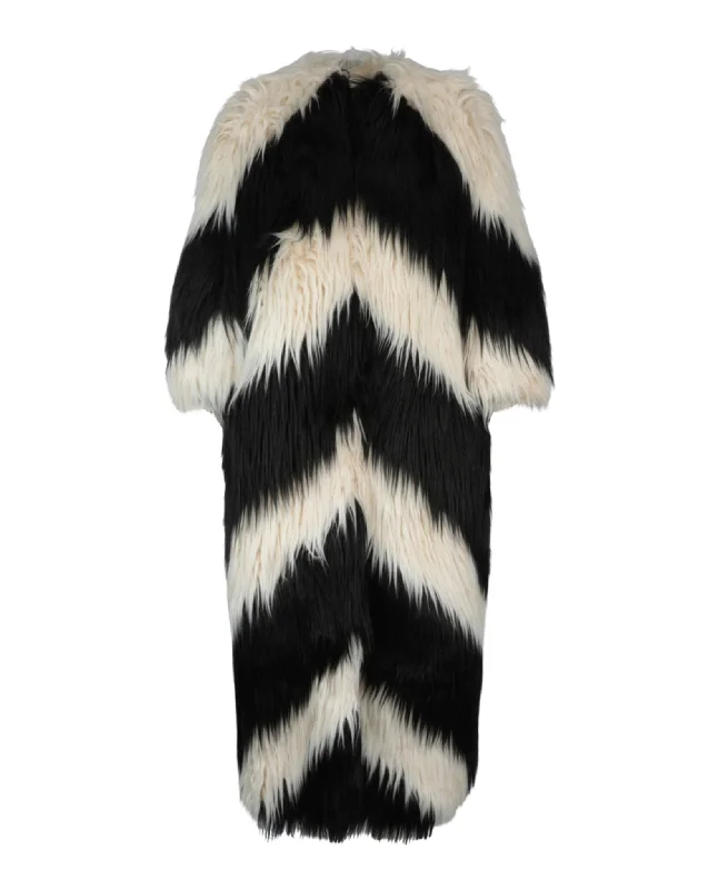 Act Now Shag Faux Fur Coat
