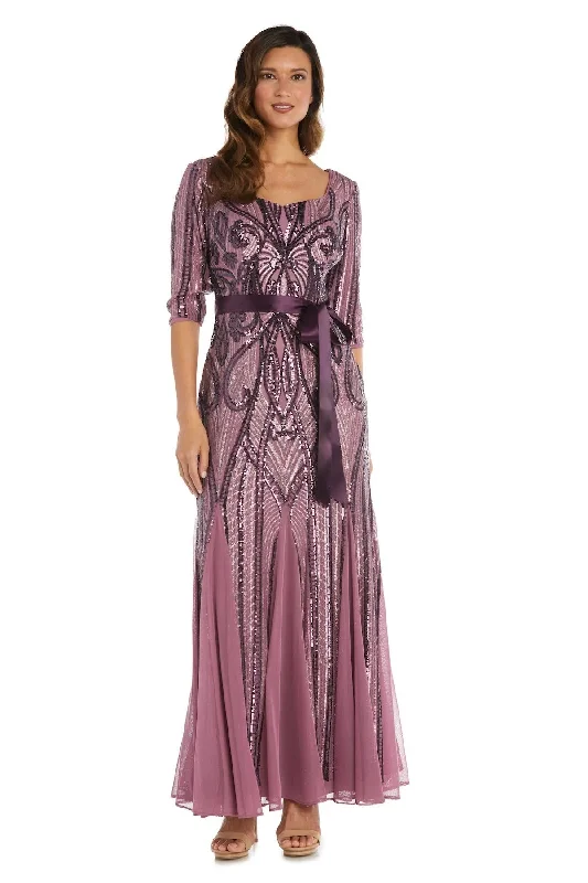 Bargain Prices R&M Richards 9225P Long Formal Sequined Petite Dress