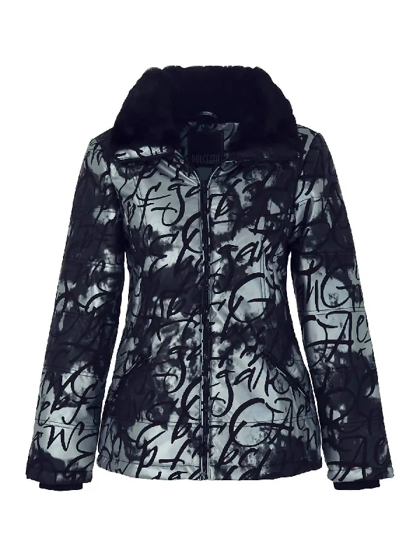 Daily Deals Woven Jacket In Black/silver