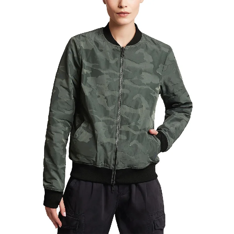 Weekend Flash Sale Womens Camouflage Reversible Bomber Jacket