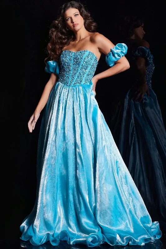Today’s Special Jovani 36591 A Line Long Formal Prom Dress