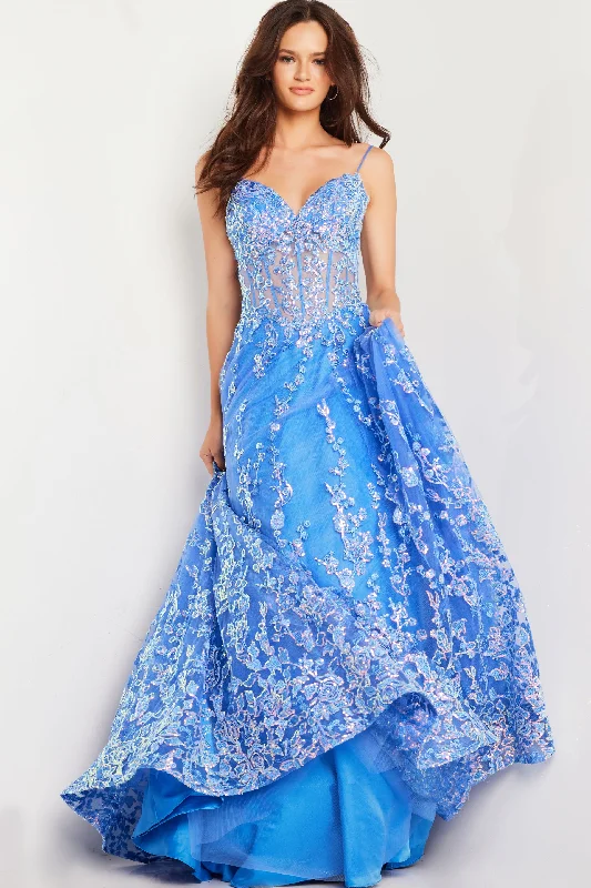 Warehouse Sale Jovani 29072 A Line Long Formal Prom Dress