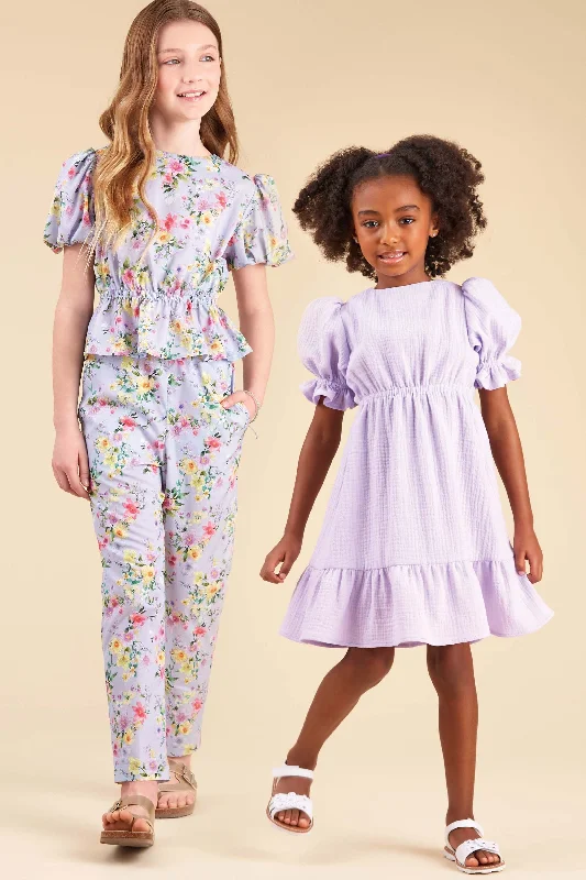 Today’s Special New Look sewing pattern 6739 Girls' Dress, Top and Pants