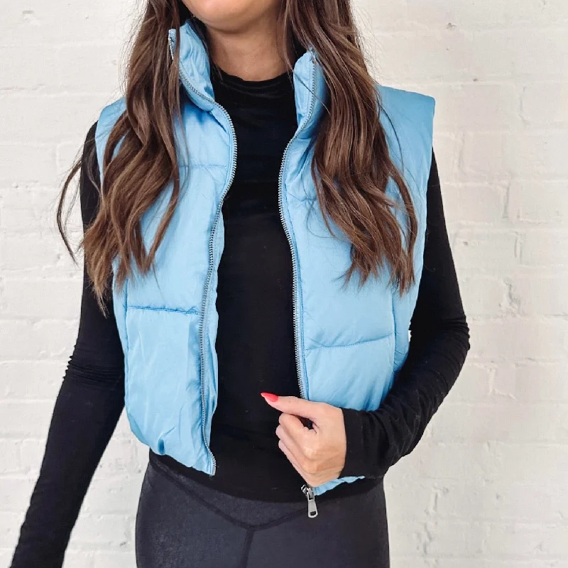 Inventory Reduction Sadie Puffer Vest - Blue