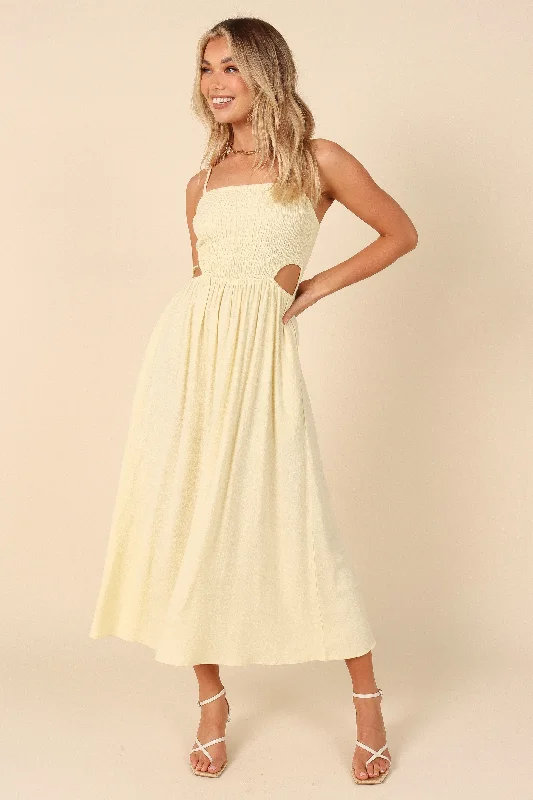 Deal Dash Joslyn Midi Dress - Yellow