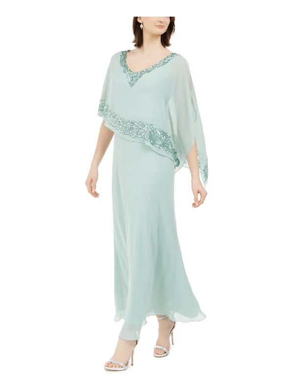 Unmissable Offer JKARA Womens Sequined V Neck Maxi Formal Shift Dress