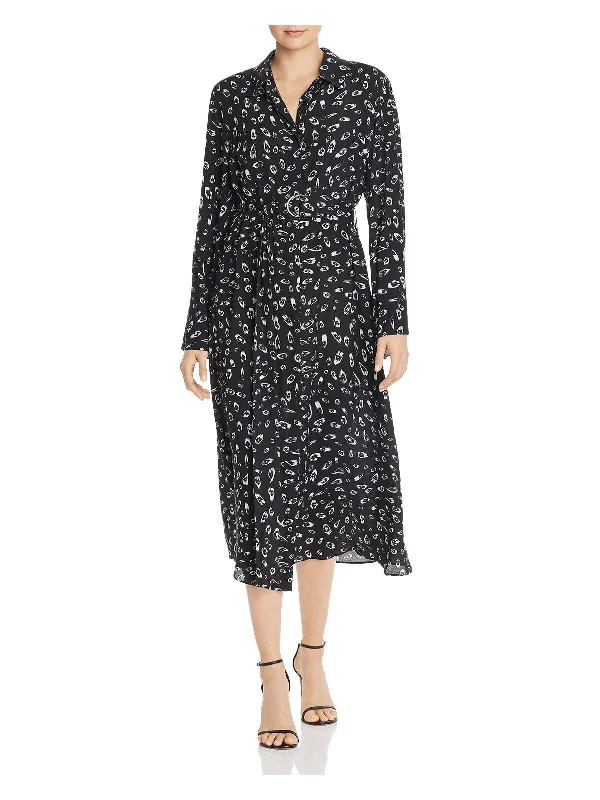 Extra Discounts FAME AND PARTNERS Womens Long Sleeve V Neck Below The Knee Shift Dress Extra Discounts FAME AND PARTNERS Womens Long Sleeve V Neck Below The Knee Shift Dress